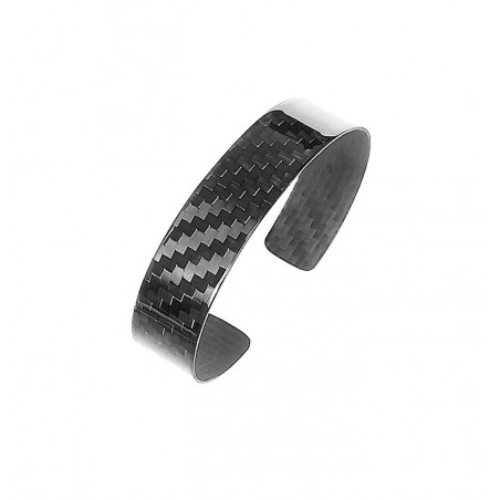 Bracelet in carbon fiber glossy - 15mm