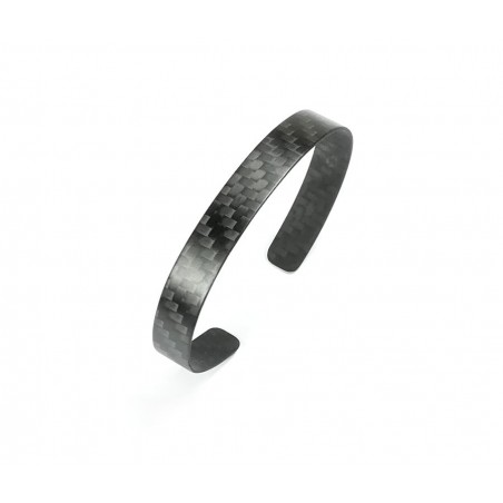 Bracelet in carbon fiber matt - 10mm