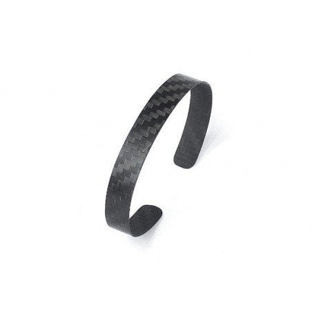 Bracelet in carbon fiber matt - 6mm