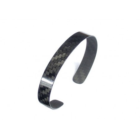 Bracciale in carbonio lucido 10mm