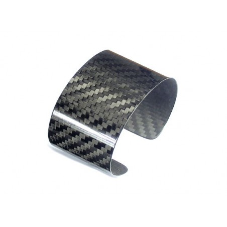 Bracelet in carbon fiber glossy - 40mm